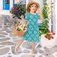thumbnail image 2 of joogoo Wolf Artistic Girls' Short Sleeve Dress Kids Dresses 7-8T, 2 of 8