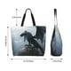 thumbnail image 5 of Balery Valley Gray Dragon Bolsa Tote Estilo Estético con Cremalleras, Bolsa de Hombro, Bolsa de Compras Grande y Plegable, 5 of 8