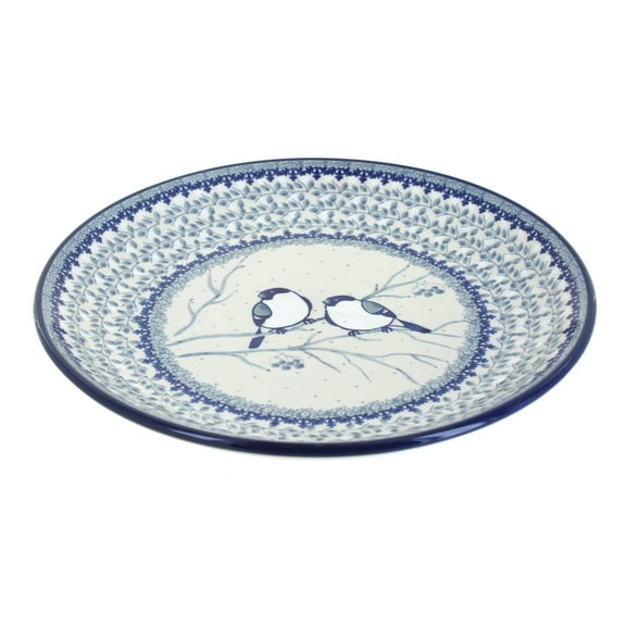 Blue Rose Polish Pottery Bluebird Dinner Plate
