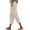 Beige, variant on Uqiangy Lightweight Summer Pants Women Capris Pants For Women Linen Pants Women Linen Beach Pants Boho Pants For Women 2025 Elastic Waist Capri Pants For Women Cotton Pants For Women Beige L