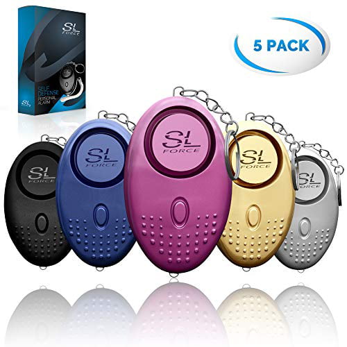 5 Pack 130DB Personal Security Alarm Keychain with LED Lights Girls VVcity Safe Sound Personal Alarm Women & Elderly Emergency Safety Self Defense Device for Kids