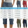 thumbnail image 4 of Capri Cargo Pants for Women Loose Fit High Waisted Twill Capris Solid Color Comfy Hiking Cropped Pants Casual Summer Beach Vacation Capris, 4 of 4