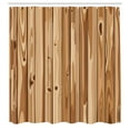 thumbnail image 2 of Ambesonne Jungle Theme Shower Curtain, Cottagecore Rustic Art, 69"Wx84"L, Dark Sand Brown and Camel, 2 of 4
