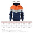 thumbnail image 5 of Sudadera con Capucha para Hombre Moda Suelta Cómoda Transpirable Bloqueo de Color Sudadera Deportiva Masculina para Correr Naranja XL, 5 of 5