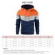 thumbnail image 5 of Sudadera con capucha deportiva para hombre, holgada, transpirable y con bloques de color en naranja, talla XL, 5 of 5