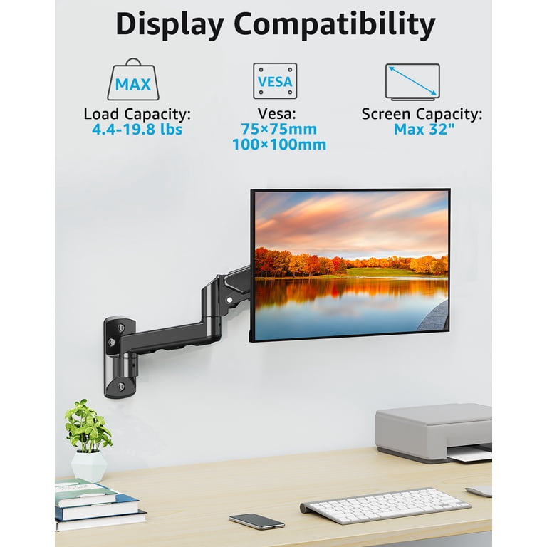 HOMOUNT Single Monitor Wall Mount for 17" to 32" Screens photo 2