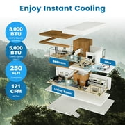 Costway 5000 BTU (8000 BTU ASHRAE) Portable Air Conditioner 4-in-1 AC Unit with Cool Fan Dehum Sleep Mode