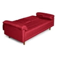 thumbnail image 4 of Sofá Cama Con Portavasos De Lino Rojo Modelo Andros, 4 of 9