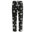 thumbnail image 4 of Hearthz Men's Christmas Pajama Pants Drawstring Elastic Waist Snowflake Men's Sleep Pants Wide Leg Xmas Winter Mens Pajama Bottoms, 4 of 4