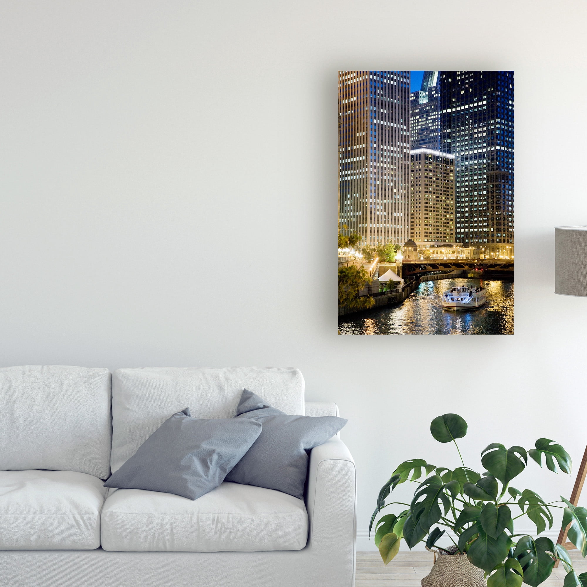 Trademark Fine Art 'Chicago At Night Chicago Color 2' Canvas Art by Monte Nagler