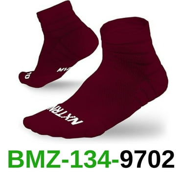 3 Pairs Nxtrnd Quarter Socks for Men & Boys, Padded Athletic Socks , SM