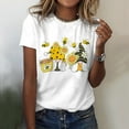 thumbnail image 2 of T Shirts for Women Summer Classic Cotton Short Sleeve Crewneck Printed Festival Casual T-Shirt Tops, 2 of 4