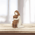 thumbnail image 4 of Figuras de amor para perros, estatuas, regalos de recuerdo de amistad de ángeles, figuras esculpidas y pintadas a mano para amantes, color negro, 4 of 4