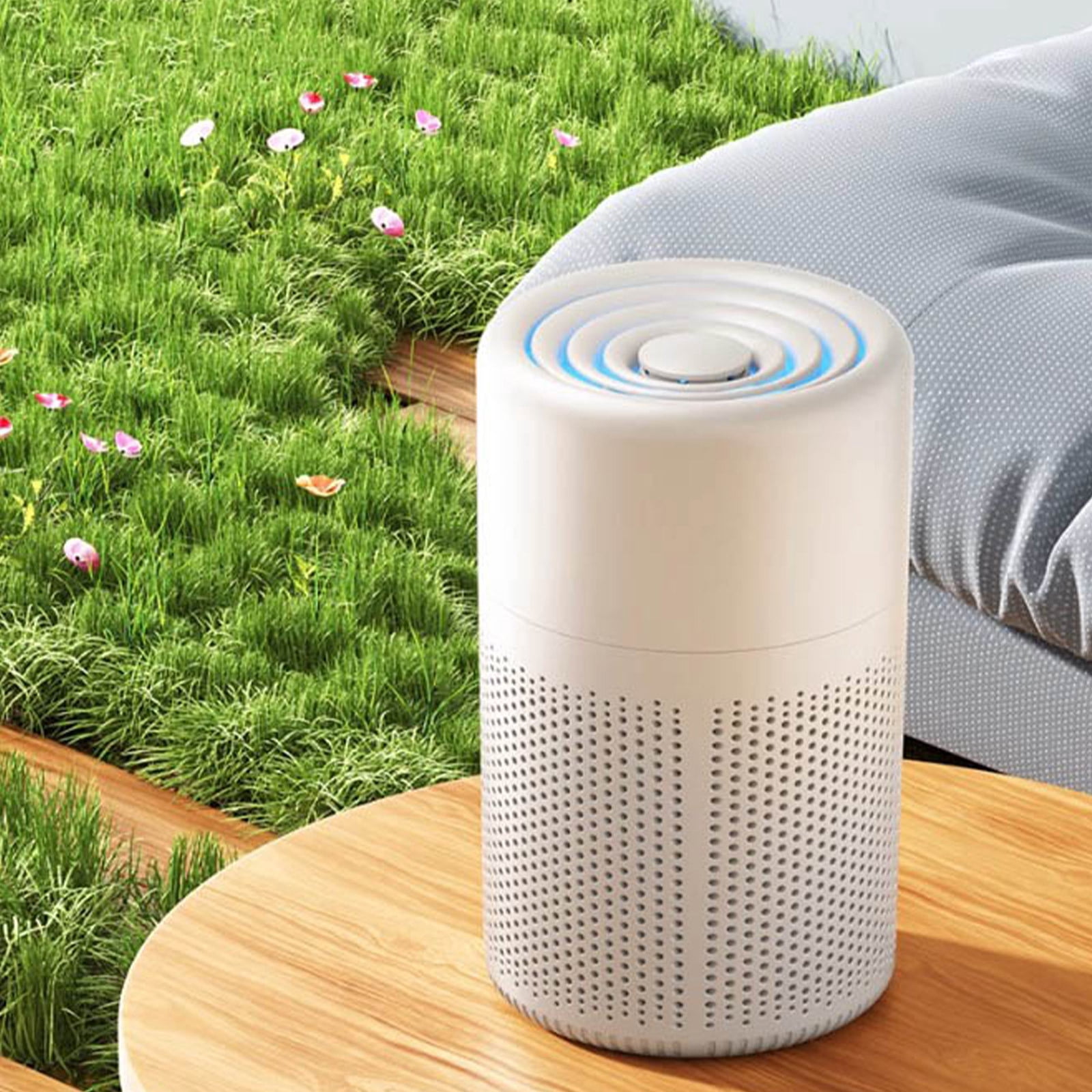 Room Air Filter with Aromatherapy Sheet, USB-Powered Compact Air Purifier for Home, Office, Bedroom, Removes Dust, Pet Dander, Odors, and Improves Air Quality for Comfortable Breathing