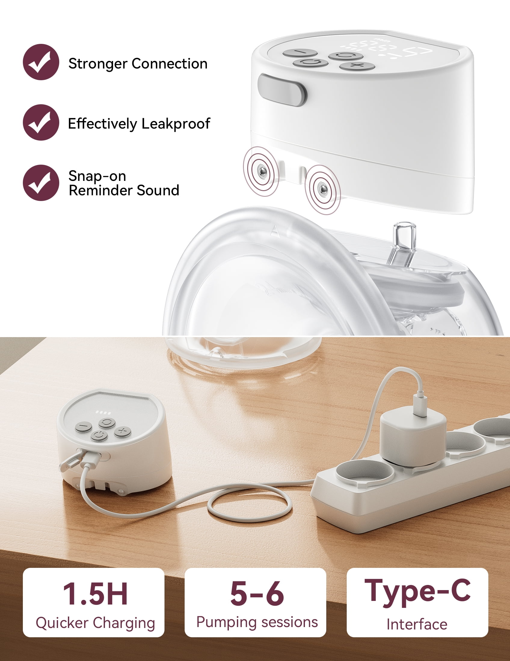 Momcozy S12 Pro Hands-Free Breast Pump Wearable, Double Wireless Pump with  Comfortable Double-Sealed Flange, 3 Modes & 9 Levels Electric Pump  Portable, 24mm, 2 Pack, Gradient Gray : Baby 