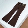 thumbnail image 7 of BUWTTER Pants for Women Flare Leggings with Animal Print Slim Fit High Waist Stretchy Casual Yoga Workout Daily Wear Slacks for Women Brown S, 7 of 7