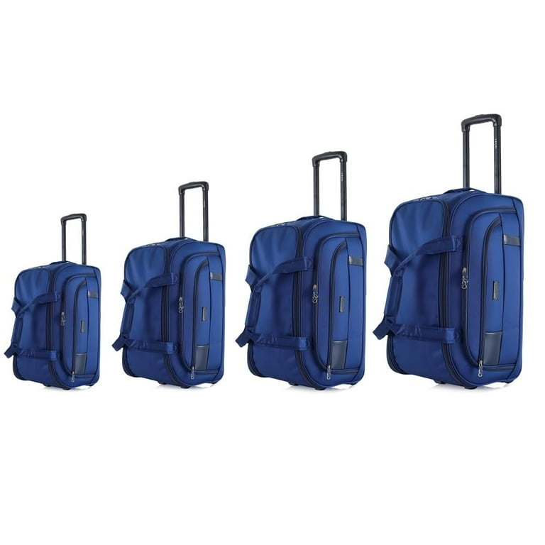 IZOD Gavin Soft shell Lightweight Duffel Rolling Bag - Navy