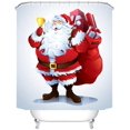 thumbnail image 2 of Juego de 4 Uds. De adornos navideños para el baño, funda para el asiento del inodoro, alfombra, juegos de cortinas de ducha, decoración navideña para el baño de Papá Noel, alce, muñeco de nieve Xemadio WMZY-849-5, 2 of 8