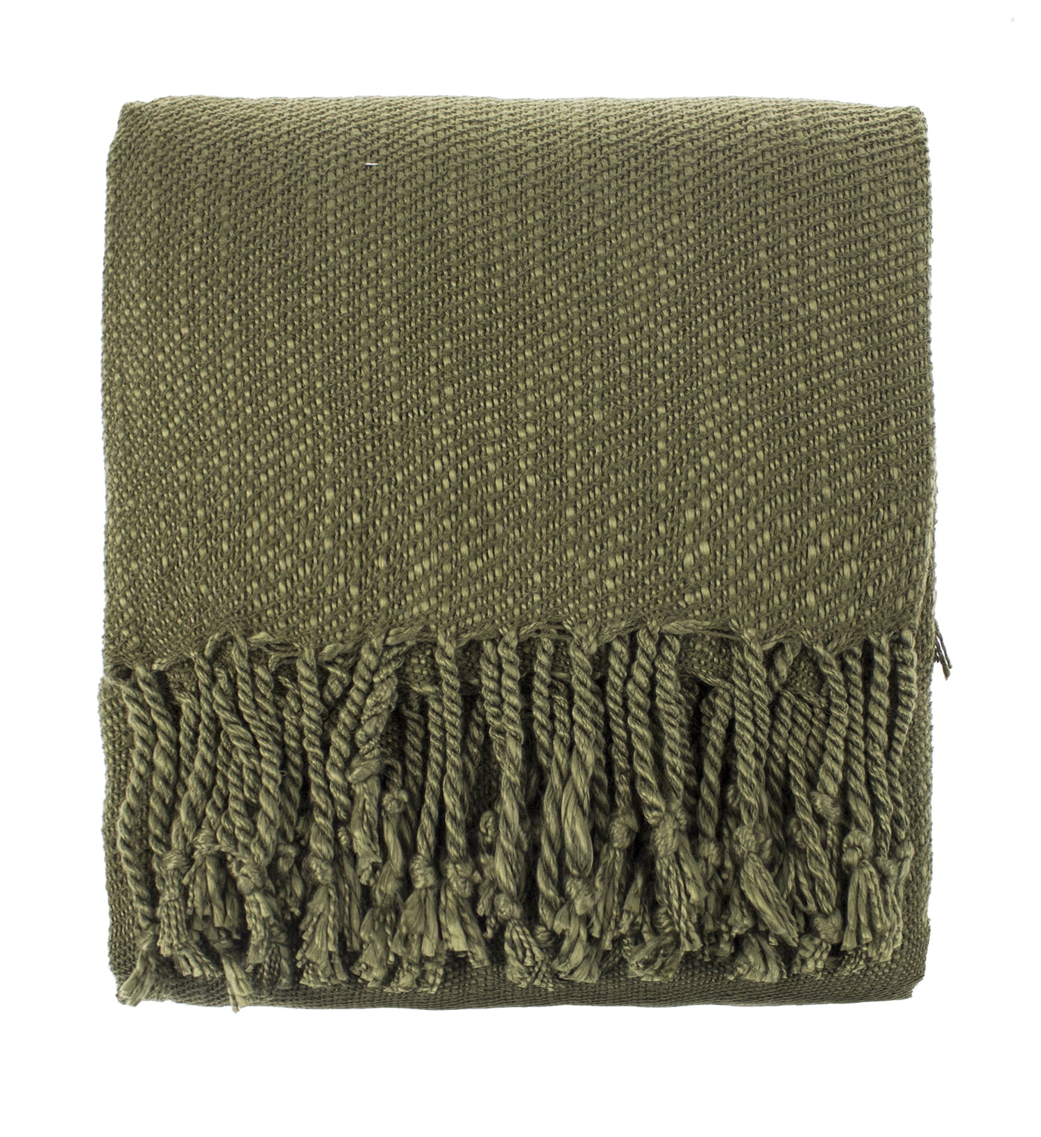 Fennco Styles Woven Classic Chunky Yarn Fringe Throw Blanket - Walmart.com