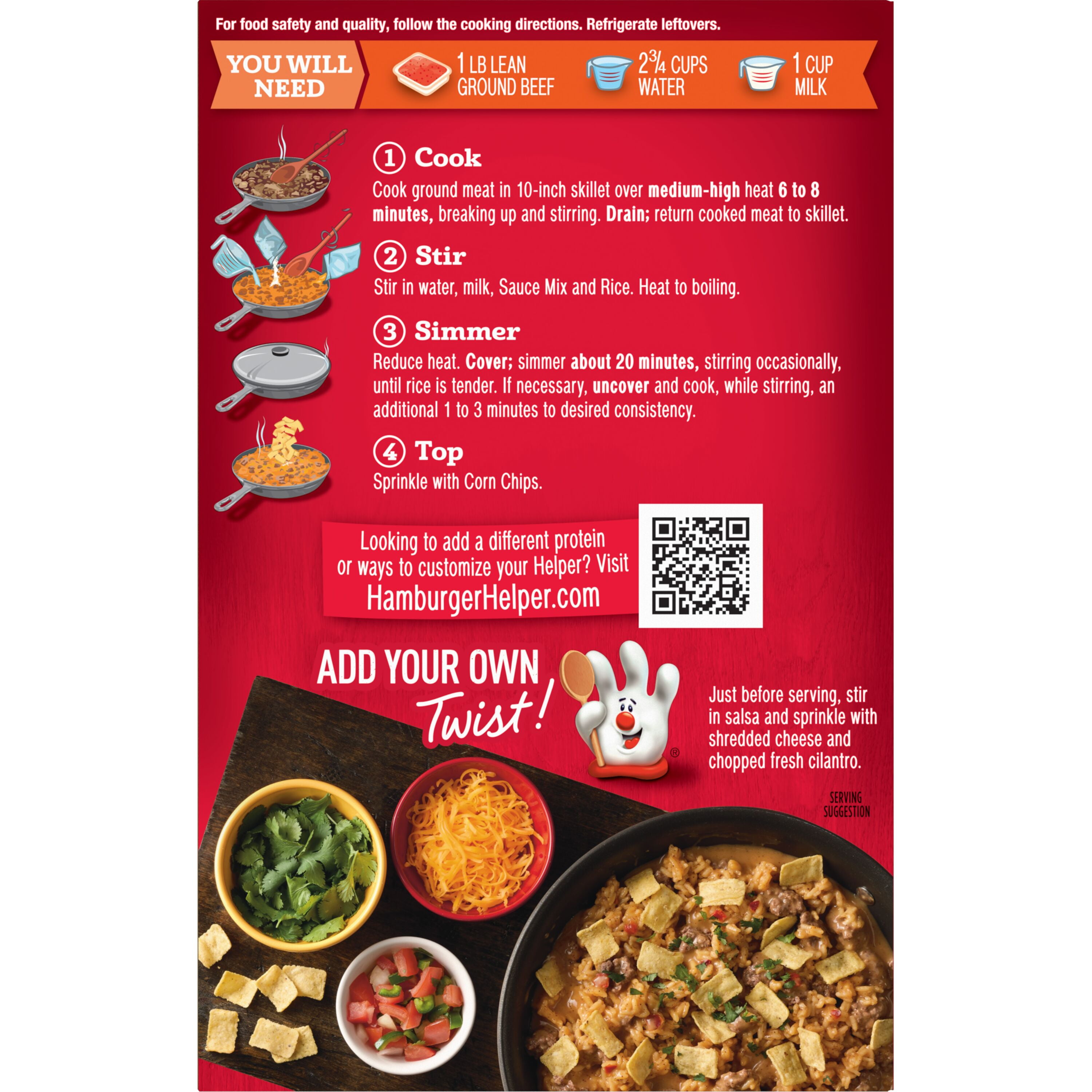 (8 pack) Hamburger Helper Crunchy Taco, 7.6 Ounces Box