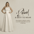 thumbnail image 3 of David’s Bridal, The Edit by DB Studio Women's A-Line Open Back Wedding Dress, Full Length, Satin, 3 of 6