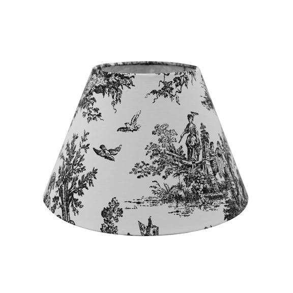 Black and White French Toile 12 Inch Empire Uno Lamp Shade Replacement