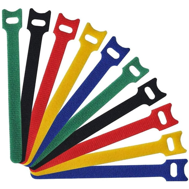 PCS Reusable Fastening Cable Ties Microfiber Cloth 6 Inch Hook and