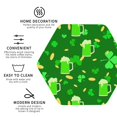 thumbnail image 3 of Naloa St Patrick's Day2 Leather Coasters for Drinks, Durable Drink Coasters 4 Set for Tabletop Protection, Luxurious Home Décor and Housewarming Gift ( {designName})Hexagon, 3 of 6