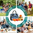 thumbnail image 6 of Ckdifva Whales Leaves Cooler Bag Cooler Cooling Tote Lunch Bag Lunch Box Front Pocket with Shoulder Strap, 6 of 6