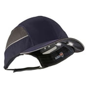Ergodyne SkullerzÂ® 8960 Bump Cap w/ LED Lighting Technology, Navy, Long Brim