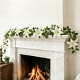 thumbnail image 1 of 5.6FT Artificial Lilium Rose Vines, Simulated Flower Rattan Decor, Waterproof Sunproof Flexible No Maintenance Lifelike Decor for Stair Railing Mantel Dining Table Home Outdoor Spring Decor, 1 of 8