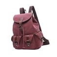 thumbnail image 2 of Milaget Canvas Backpack Adjustable Shoulder Strap for Teen Girls Drawstring Rucksack Red, 2 of 9