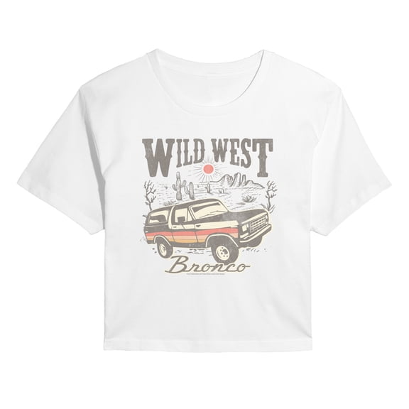 Ford - Bronco Countryside - Juniors Cropped Graphic T-Shirt