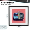 thumbnail image 4 of Stupell Industries Mid-Century Wild Sardines on Pink Black Framed Print Under Glass, 13 x 13, by Kate Jarvik Birch, 4 of 8