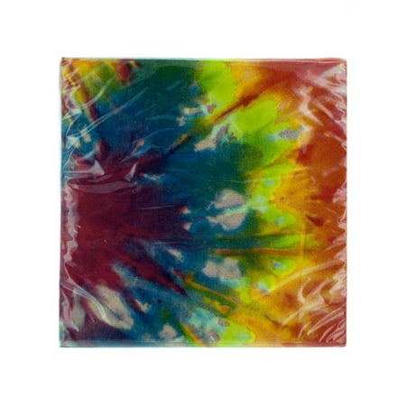 20 Pack 9 4/5 X 9 3/4 In. Tie Dye Beverage Napkins, 24 Count