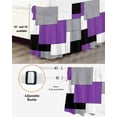 thumbnail image 3 of Abstract Art Bed Skirt King Size 16" Drop Patchwork Purple Black and Grey Ruffled Wrap Around Bed Skirts Adjustable Elastic Bedskirt Dust Ruffle for King Size Bed, 3 of 7