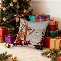 FeiFu Christmas Printed Pillow Cover Series Home Sofa Decorative Cushion Covers Bedroom Pillow Covers Multiple Christmas Print Options to Choose From