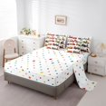 thumbnail image 3 of Manfei Classic Train 7-Piece Twin Bedding,Cartoon Toy Print Bedding Comforter Set,White,Polkadot Reversible, 3 of 7