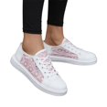 thumbnail image 6 of CHWshoes Women's Mesh Lace Floral Lace Up Fashion Sneakers Hollow Out Breathable Low-Top Shoes, Suitable for Sports, Daily Walks Outdoor Dressy Casual Footwear Pink Size 38, 6 of 6