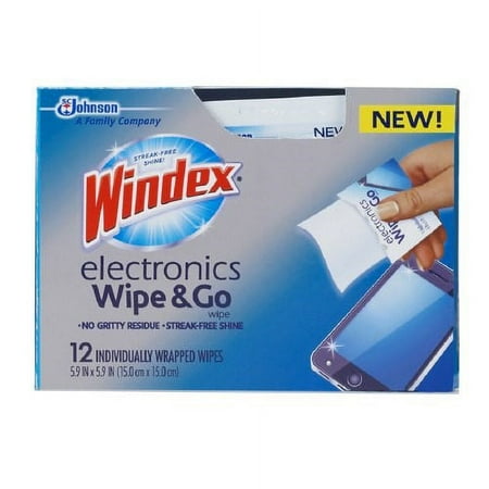 Windex Electronics Wipe & Go 12 Count