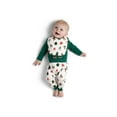 thumbnail image 3 of M+A by Monica + Andy Christmas Organic Cotton Gender Neutral First Moves Bodysuit + Groove Pant + Bib Set, Sizes Newborn -24 Months, 3 of 8