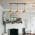 thumbnail image 4 of Kiven 3-Light H-Type track lighting pendants,Modern h track pendant lights with Remote Control Dimmer,Decorative Track Lighting Fixture,Yellow Iron Lampshade, 4 of 7