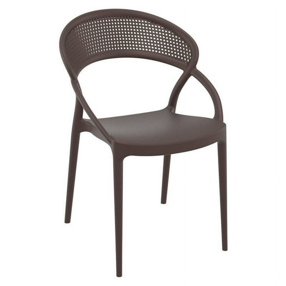 Compamia Sunset Patio Dining Chair in Brown