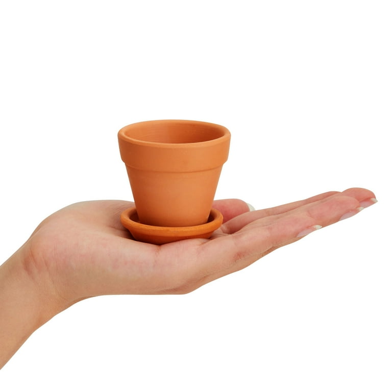 16-Pack Terra Cotta Pots with Saucer, Mini Small Terracotta Flower Clay Pots Planters with Saucer Ceramic Pottery Nursery Indoor Outdoor Gardening for Cacti & Succulent Plants, Brown 2.2 x 1.9 inches 16-Pack Terra Cotta Pots with Saucer, Mini Small Terracotta Flower Clay Pots Planters with Saucer Ceramic Pottery Nursery Indoor Outdoor Gardening for Cacti & Succulent Plants, Brown 2.2 x 1.9 inches