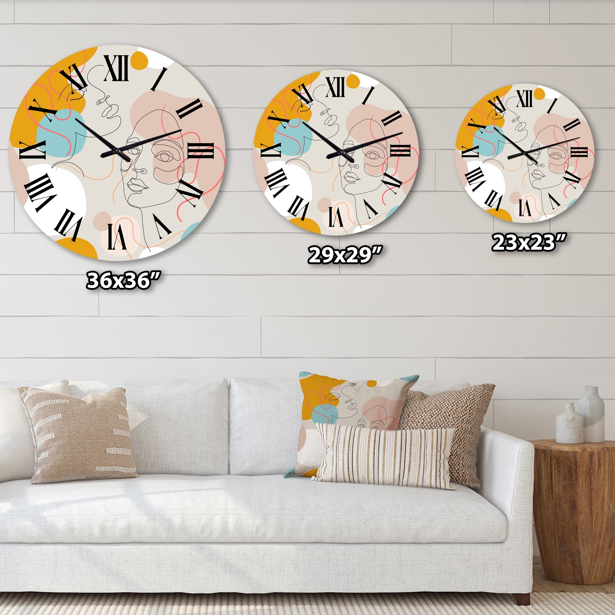 Designart 1 in Modern,Contemporary Wall Clock