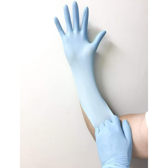 High - quality Blue Multi Purpose, Medium Duty Nitrile Gloves, 9.5" Length, Powder-Free, (100 Count) - Large providing excellent performance