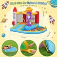thumbnail image 4 of Veeboto Planet Rocket Theme Bounce House, Indoor Outdoor Bouncy Castle with Slide, Bounce Area, Pool, Ring Toss, Ball Net, Basketball Hoop for 3-10 Years Olds with Blower, 4 of 7