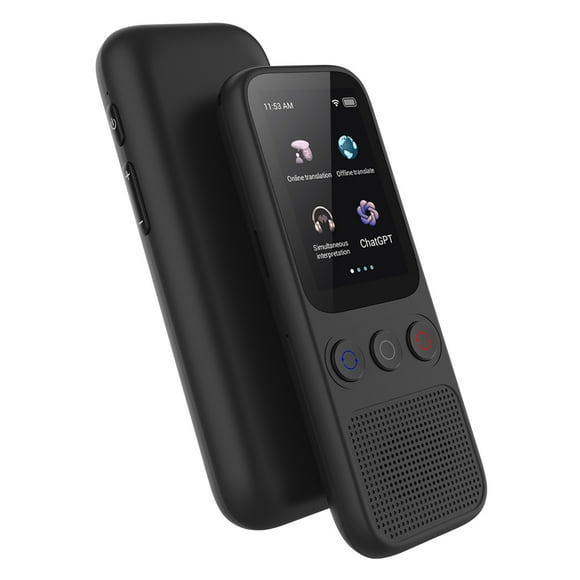 Portable Language Translator Device with 138 Languages Voice Translating 17 Offline Translation Simultaneous Interpretation Support Voice Recording Text Translate Group Chat Communication wi