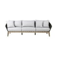 thumbnail image 2 of Athos Indoor Outdoor 3 Seater Sofa in Light Eucalyptus Wood with Charcoal Rope and Gray Cushions, 2 of 8