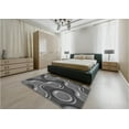 thumbnail image 4 of Ahgly Company Indoor Round Patterned Gunmetal Gray Area Rugs, 6' Round, 4 of 6